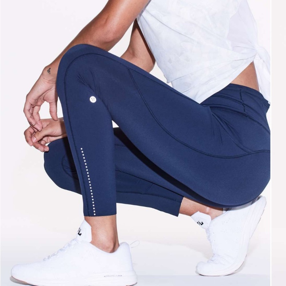 Lululemon navy fast and free 7/8 tights